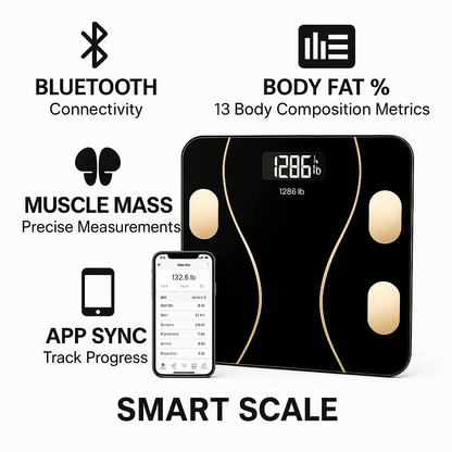 Smart Bluetooth Weight Scale | Track. Improve. Stay Fit! - Talec